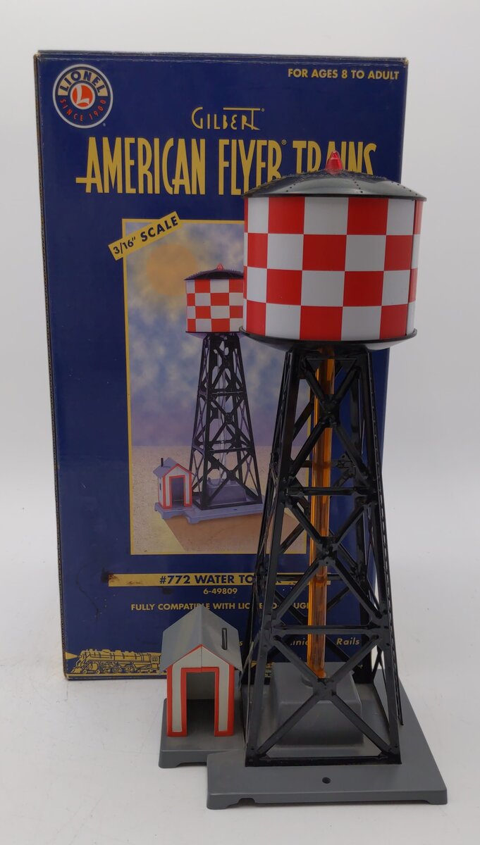 American Flyer 6-49809 S Scale Checkerboard Bubbling Water tower #772 LN/Box