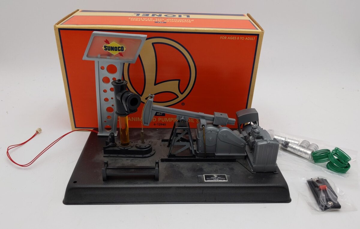 Lionel 6-12945 O Gauge Sunoco Animated Pumping Station #457 LN/Box
