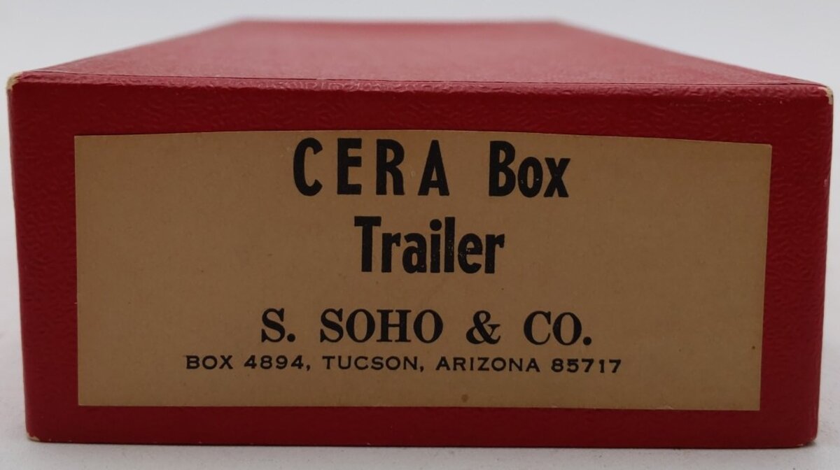 S. Soho & Co. 1005 HO Scale BRASS Interurban CERA Box Trailer VG/Box