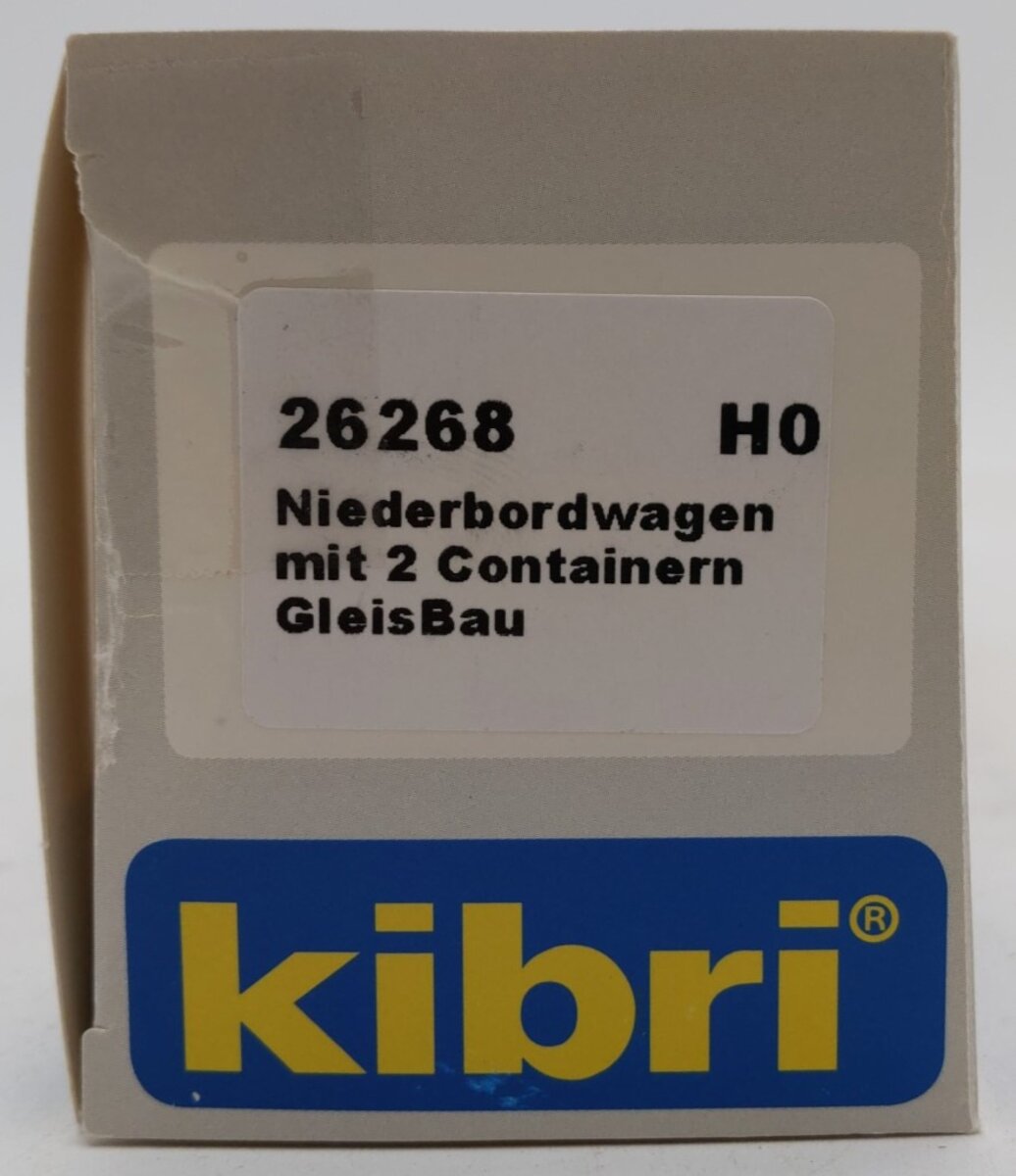 Kibri 26268 HO Scale Flat Car w/2 GleisBau Containers