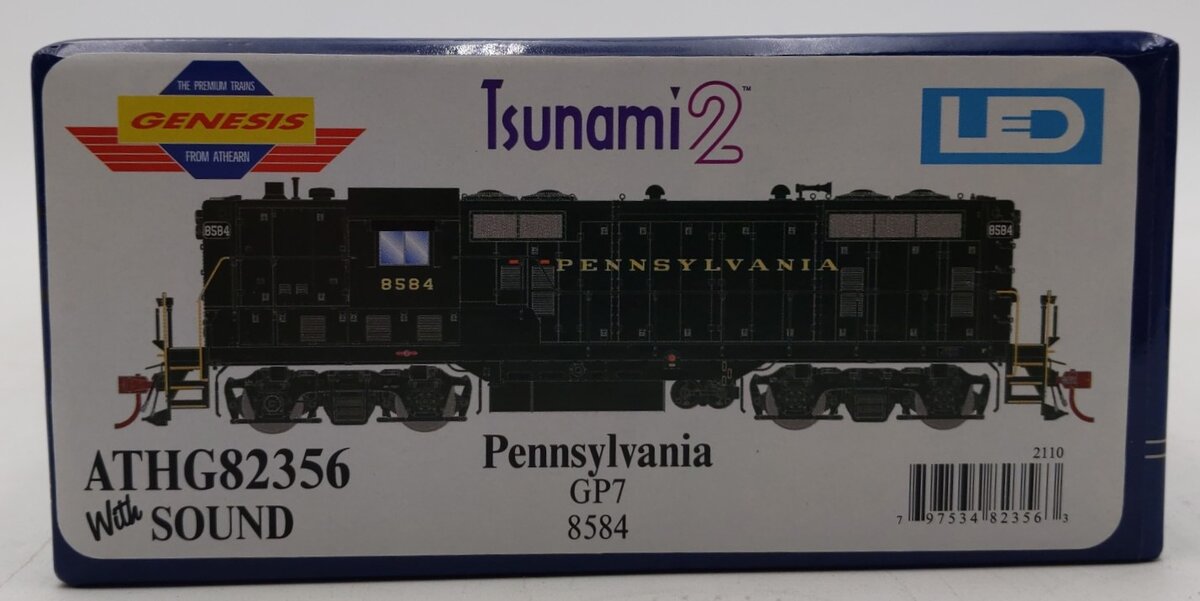 Athearn G82356 HO Scale PRR GP7 Diesel Locomotive #8584 with DCC and Sound
