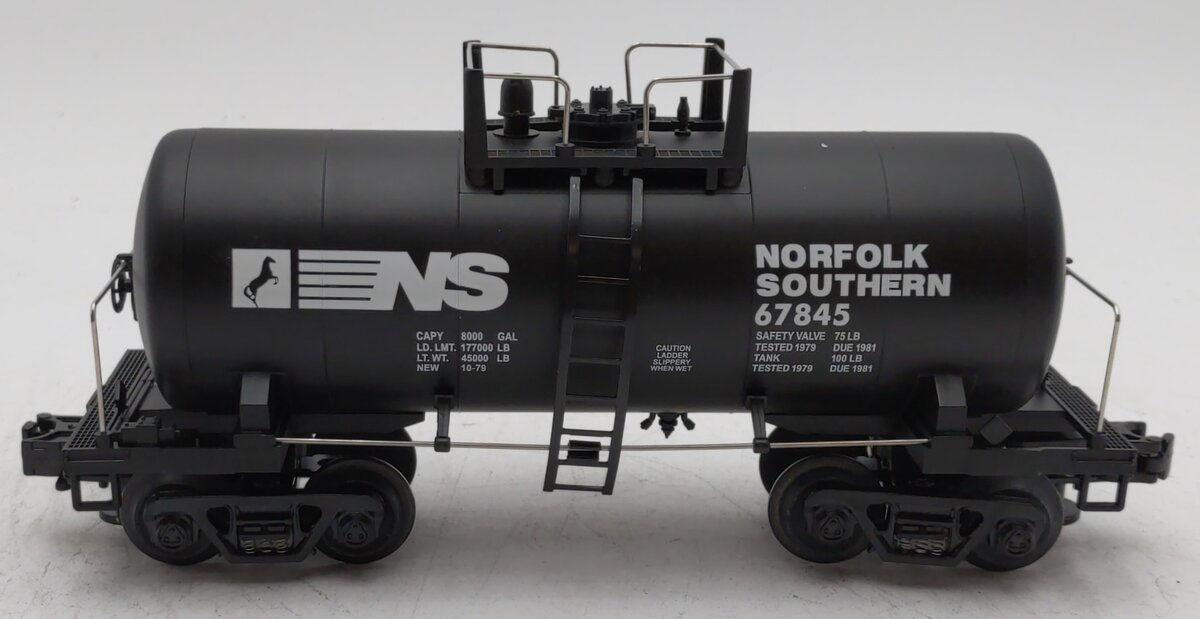 MTH 20-9600 O Gauge Norfolk Southern 8,000 Gallon Tank Car #67845 EX