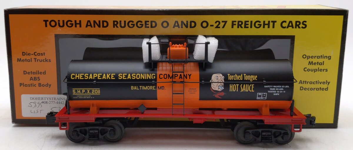 MTH 30-73354 O Torched Tongue Hot Sauce Smoking Tank Car