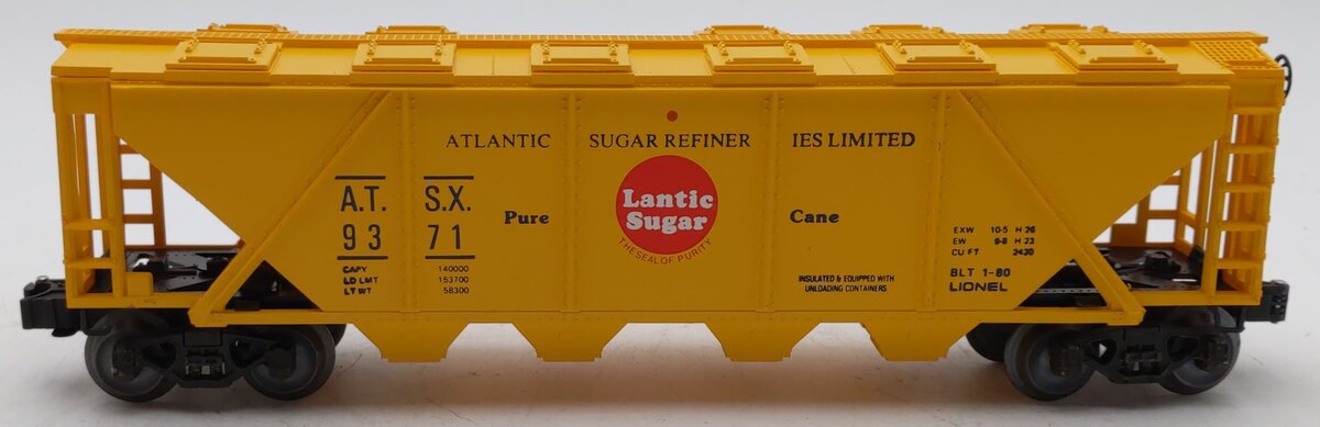 Lionel 6-9371 O Gauge Atlantic Sugar Refineries Lantic Sugar Hopper EX/Box