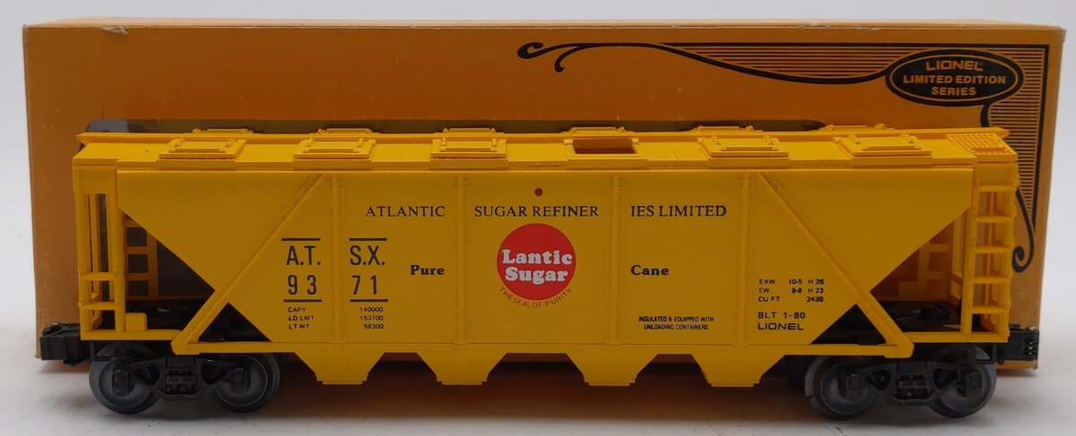 Lionel 6-9371 O Gauge Atlantic Sugar Refineries Lantic Sugar Hopper EX/Box