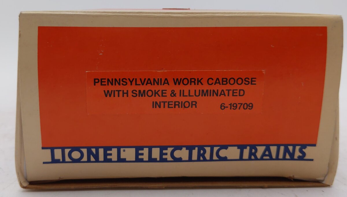 Lionel 6-19709 O Gauge Pennsylvania Illuminated Work Caboose with Smoke #19709 EX/Box
