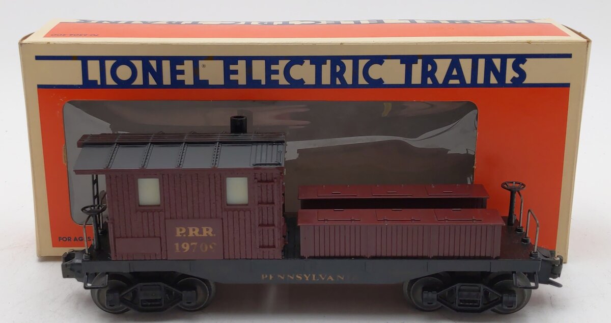 Lionel 6-19709 O Gauge Pennsylvania Illuminated Work Caboose with Smoke #19709 EX/Box