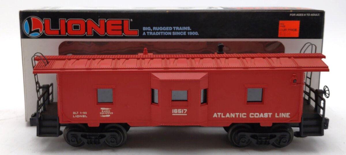 Lionel 6-16517 O Gauge Red Atlantic Coast Line Baywindow Caboose LN/Box