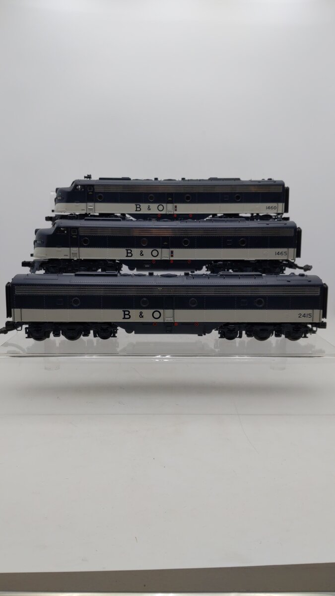 MTH 20-2891-1 B&O E-8 ABA Diesel Engine Set w/Proto-Sound 2.0 #1460/1465/2415