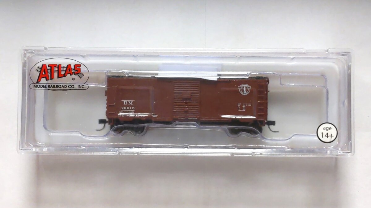 Atlas 50000948 N Scale Boston & Maine 40' PS-1 Box Car #75015