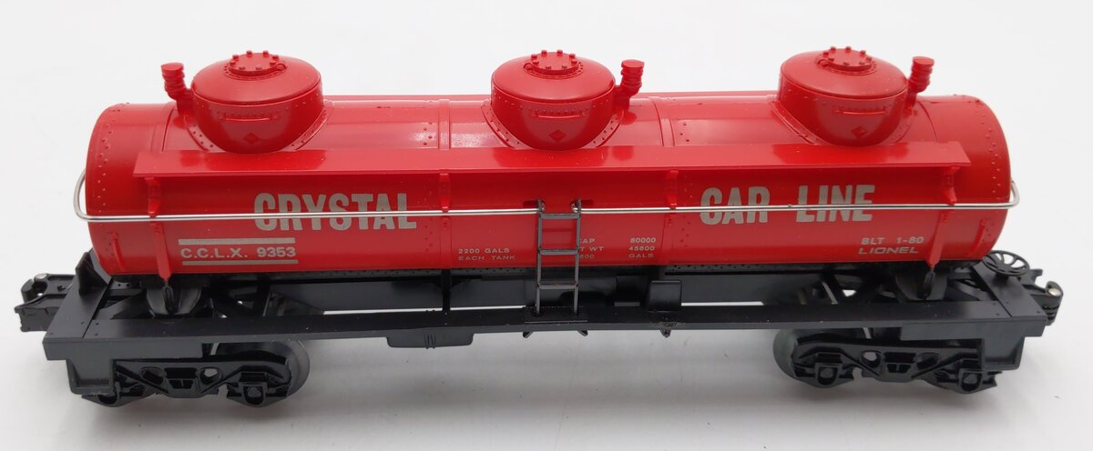 Lionel 6-9353 O Gauge Crystal Line Triple Dome Tank Car #9353 LN/Box