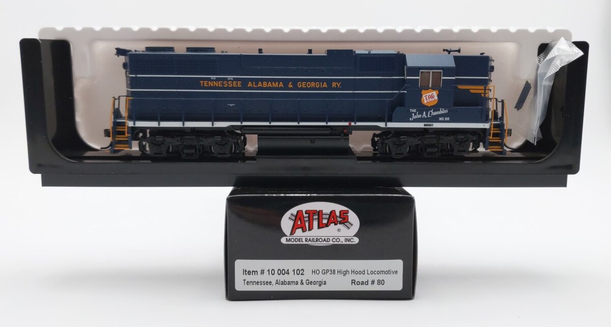Atlas 10004102 HO Tennessee Alabama & Georgia Gold GP38 Diesel Locomotive #80