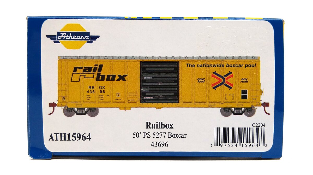Athearn 15964 HO Railbox 50' PS 5277 Box Car #43696
