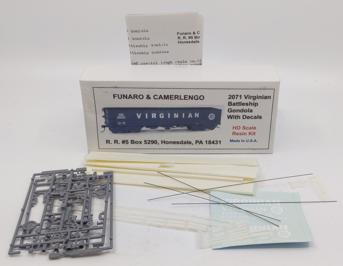 Funaro & Camerlengo 2071 HO Scale Virginian Gondola Kit