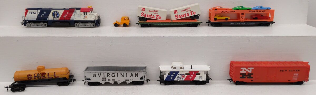 Tyco 7330 HO Spirit of '76 Set F-17-4 Electric Train Set EX/Box