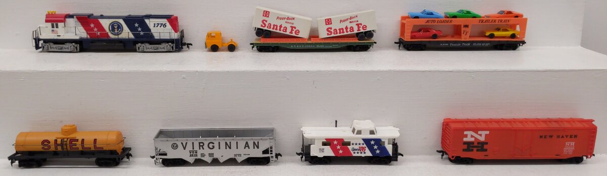 Tyco 7330 HO Spirit of '76 Set F-17-4 Electric Train Set EX/Box