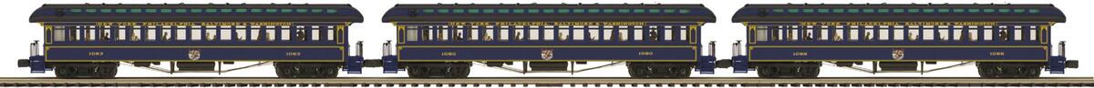 MTH 20-62069 O Baltimore & Ohio 64' Woodside Passenger Coach Set (Set of 3)