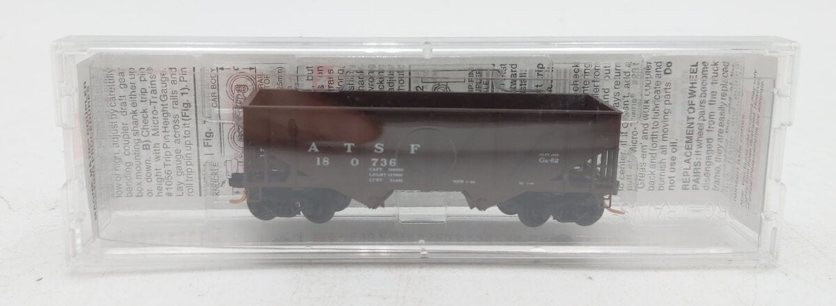 Micro-Trains 05700010 N ATSF 33' Twin Bay Composite Side Hopper #180736
