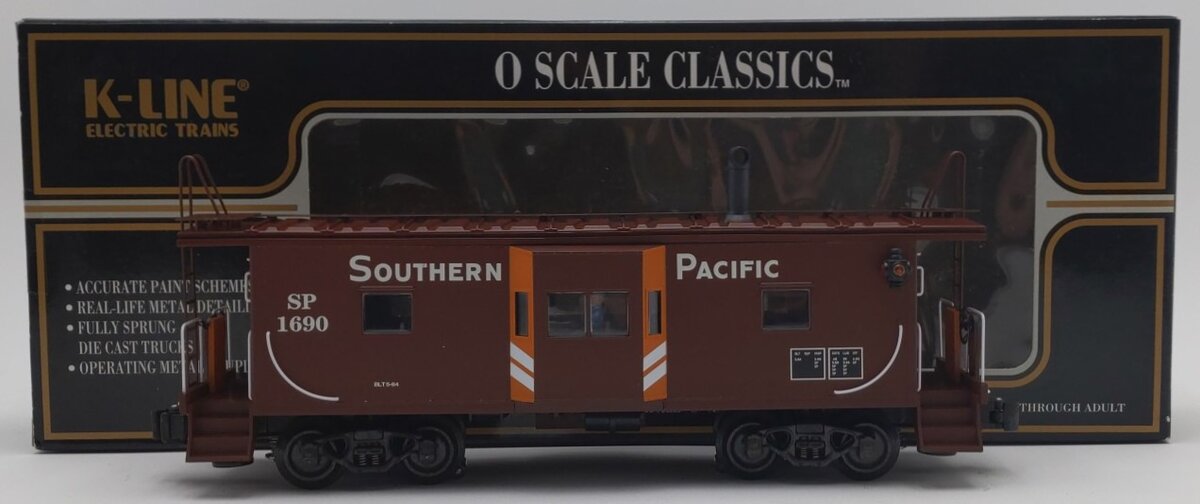 K-Line K612-2033 O Gauge Southern Pacific Illuminated Caboose #1690 LN/Box