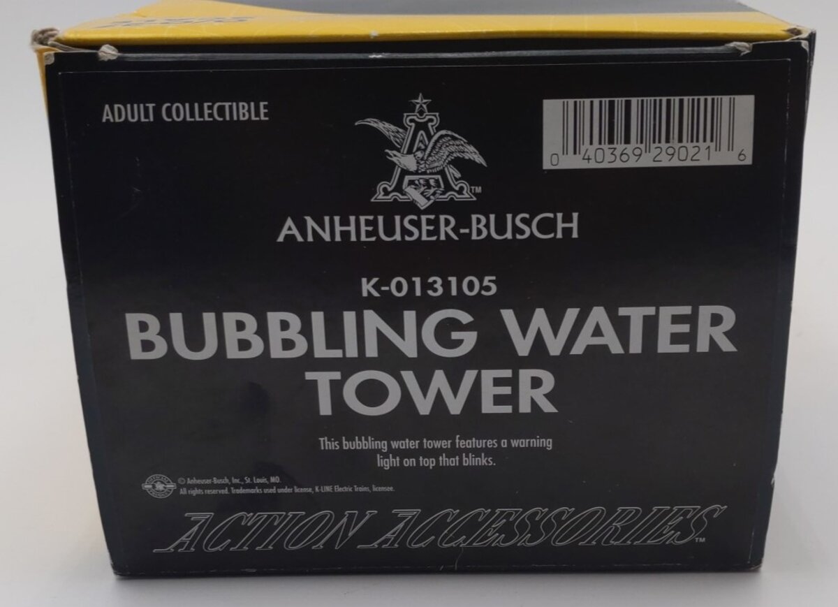K-Line K013105 O Gauge Budweiser Water Tower EX/Box