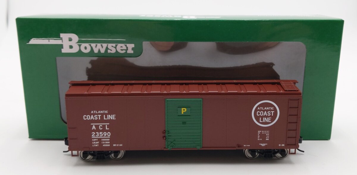 Bowser 42696 HO Atlantic Coast Line Phosphate Service 40' Boxcar RTR #23590