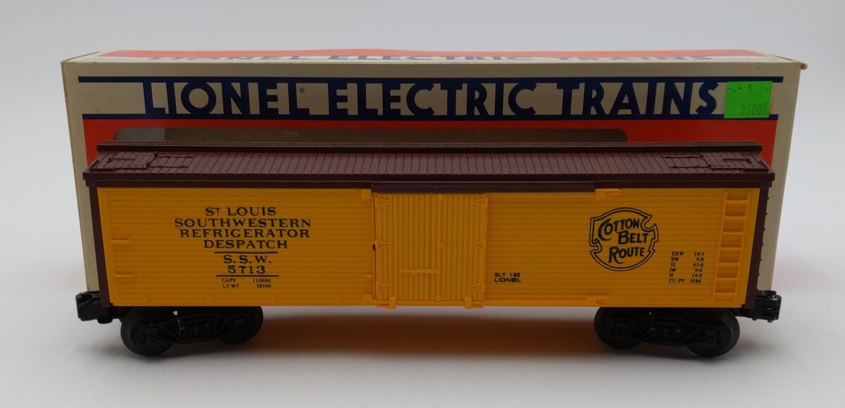 Lionel 6-5713 O Gauge SSW Cotton Belt Route Woodside Reefer Car LN/Box
