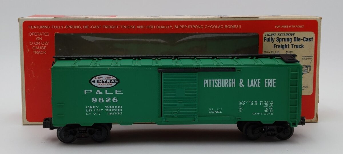 Lionel 6-9826 O Gauge New York Central Pittsburgh & Lake Erie Box Car LN/Box