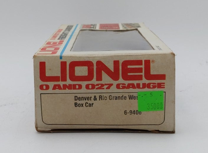 Lionel 6-9406 O Gauge Denver and Rio Grande West Cookie Boxcar NIB