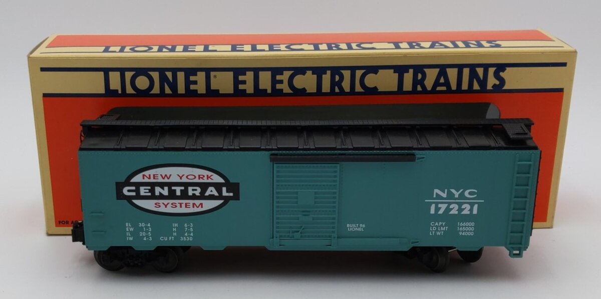 Lionel 6-17221 O Gauge New York Central Standard Boxcar #17221 LN/Box
