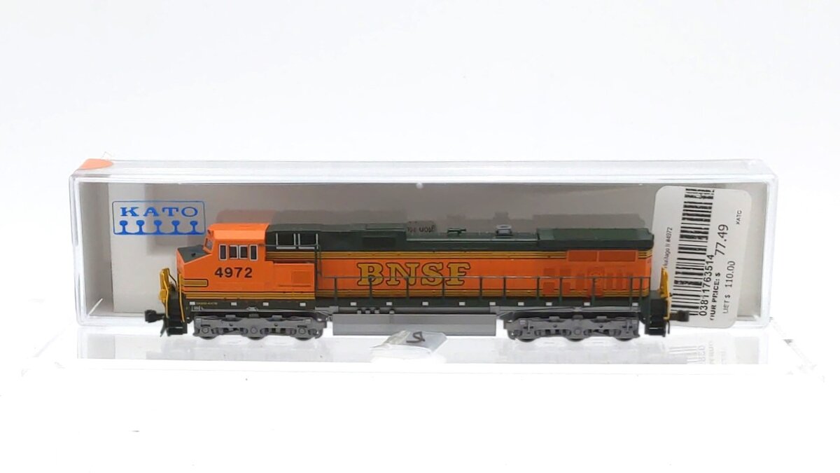 Kato 176-3514 N Scale BNSF/Heritage II C44-9W Diesel Locomotive #4972