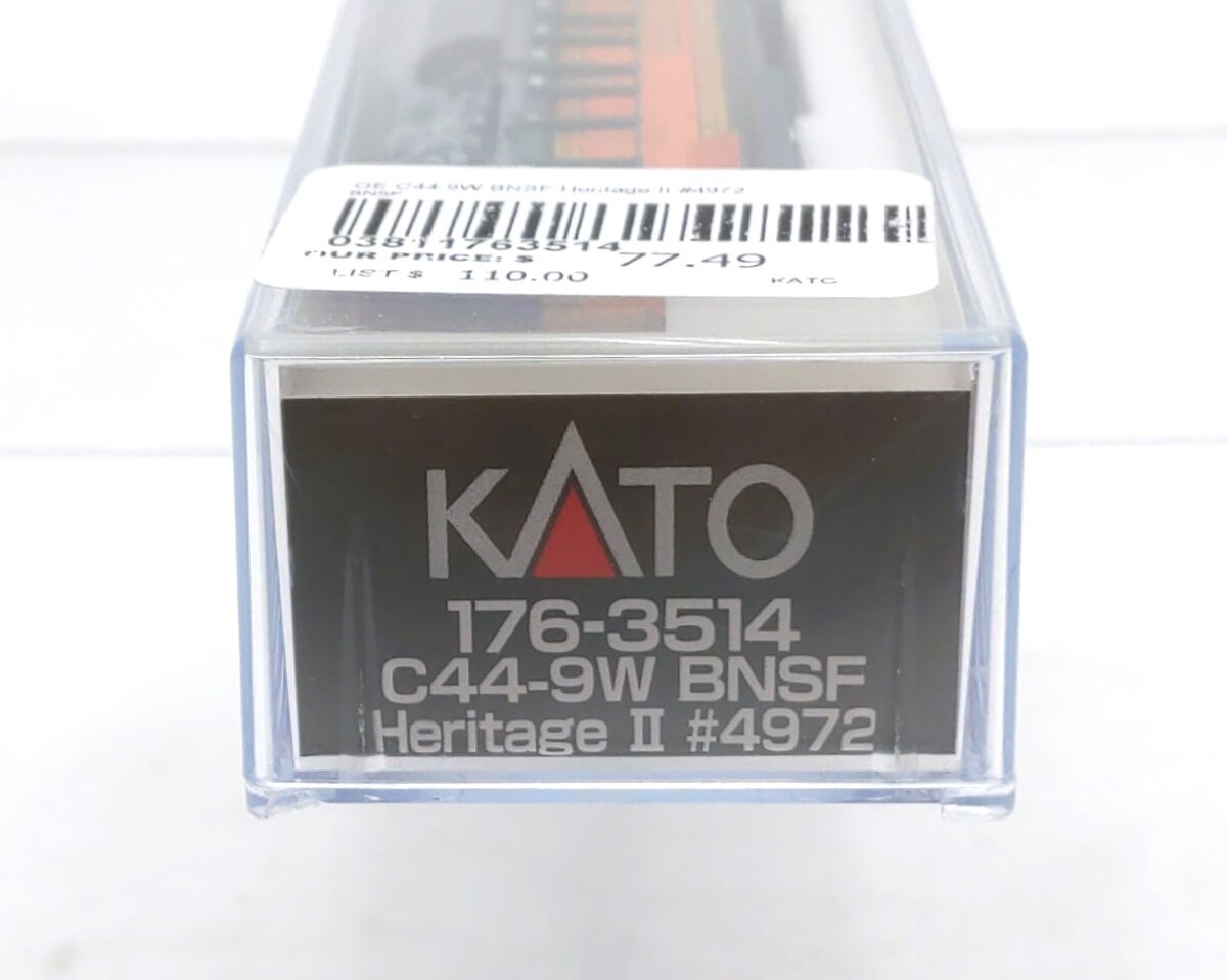 Kato 176-3514 N Scale BNSF/Heritage II C44-9W Diesel Locomotive #4972