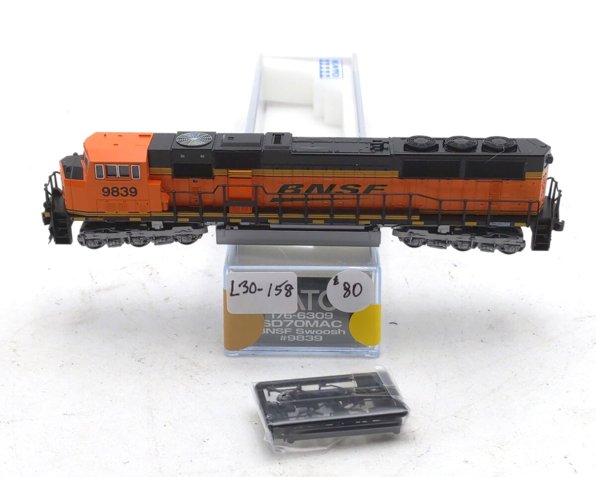 Kato 176-6309 N Scale BNSF 'Swoosh' SD70MAC Diesel Locomotive #9839 LN/Box