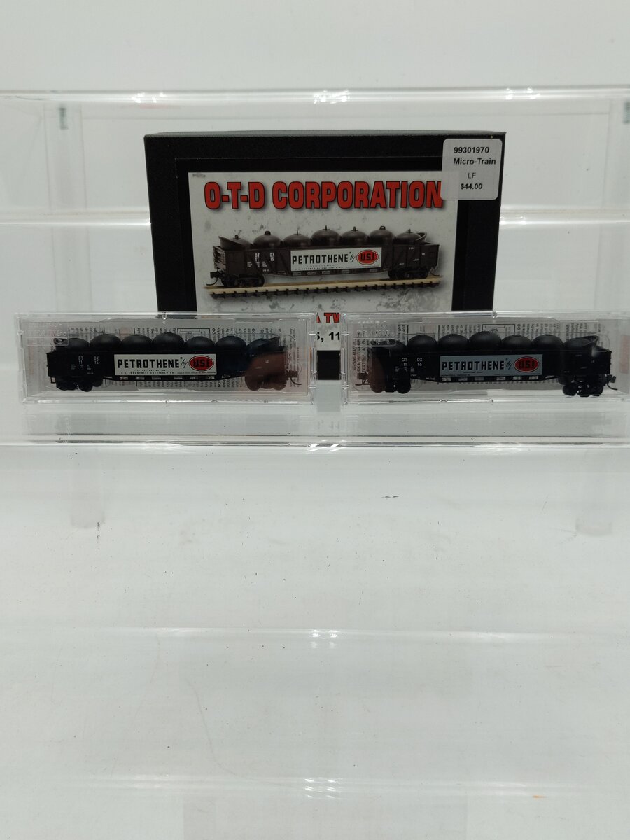Micro-Trains 99301970 N OTDX Petrothene 50' Steel Side Gondola w/Load (Set of 2)