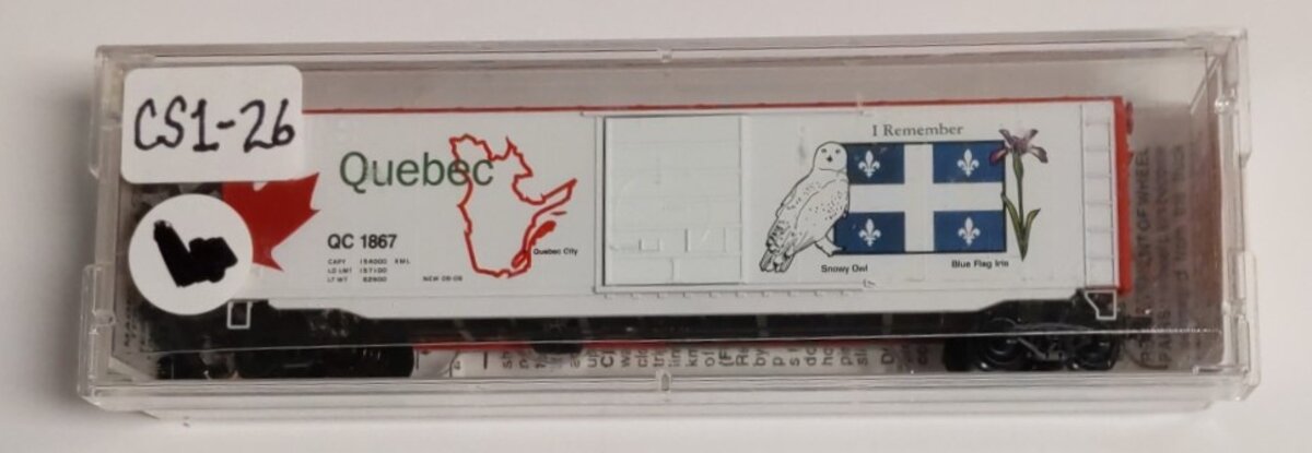 Micro-Trains 07700152 N Quebec 50' Standard Single Door Boxcar #1867 LN/Box