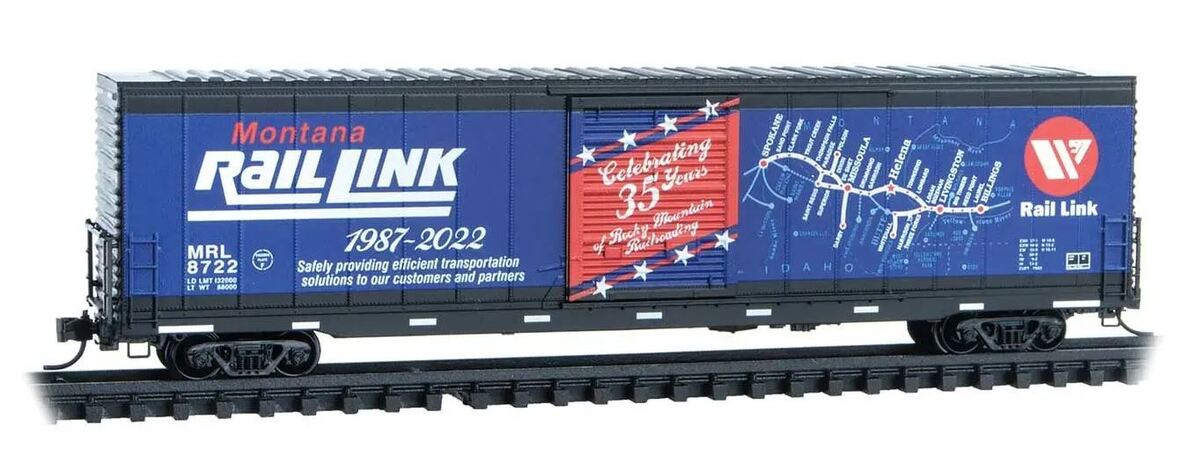 Micro-Trains 10400100 N MRL 35th Anniversary 60' High-Cube Boxcar #8722