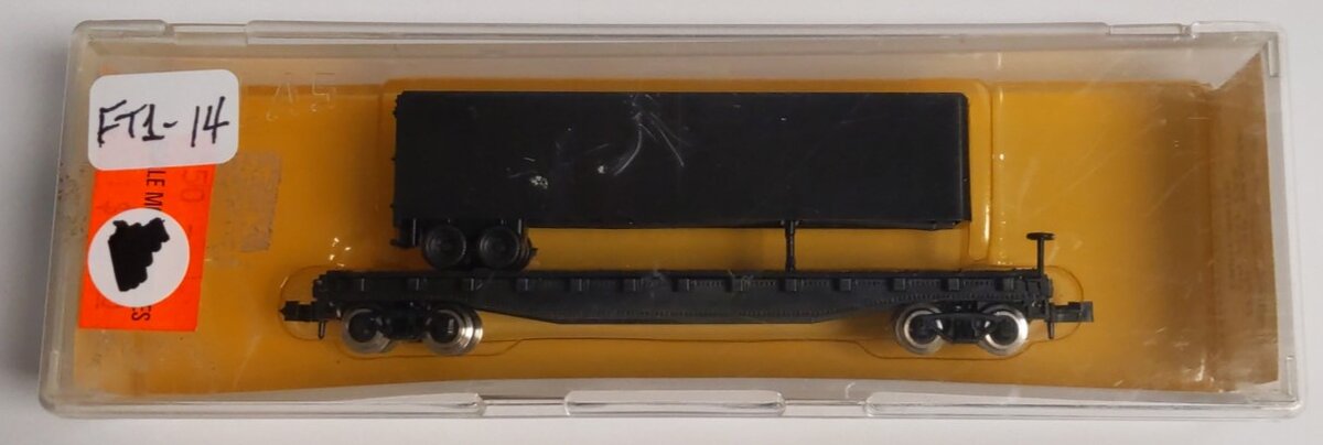 Atlas 3770 N Scale Undecorated 50' Flatcar w/40' Trailer