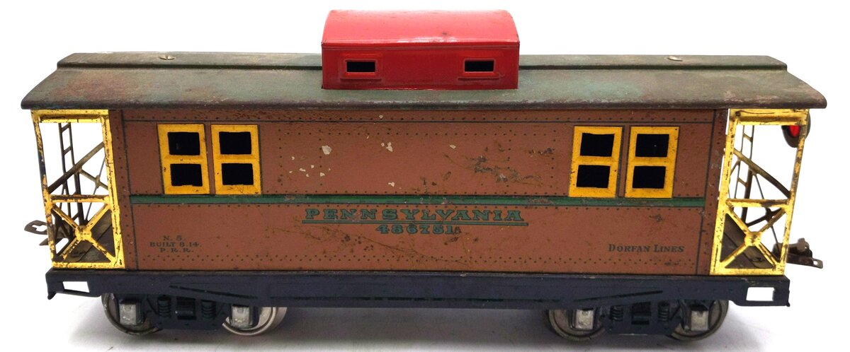 Dorfan 486751 Vintage Standard Gauge Pennsylvania Caboose
