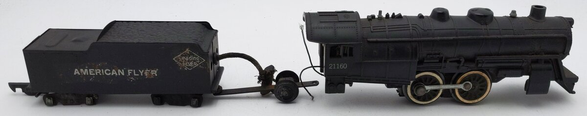 American Flyer 21160 Vintage S Reading Atlantic 4-4-2 Steam Locomotive & Tender VG