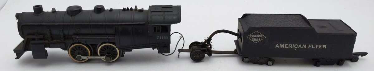 American Flyer 21160 Vintage S Reading Atlantic 4-4-2 Steam Locomotive & Tender VG