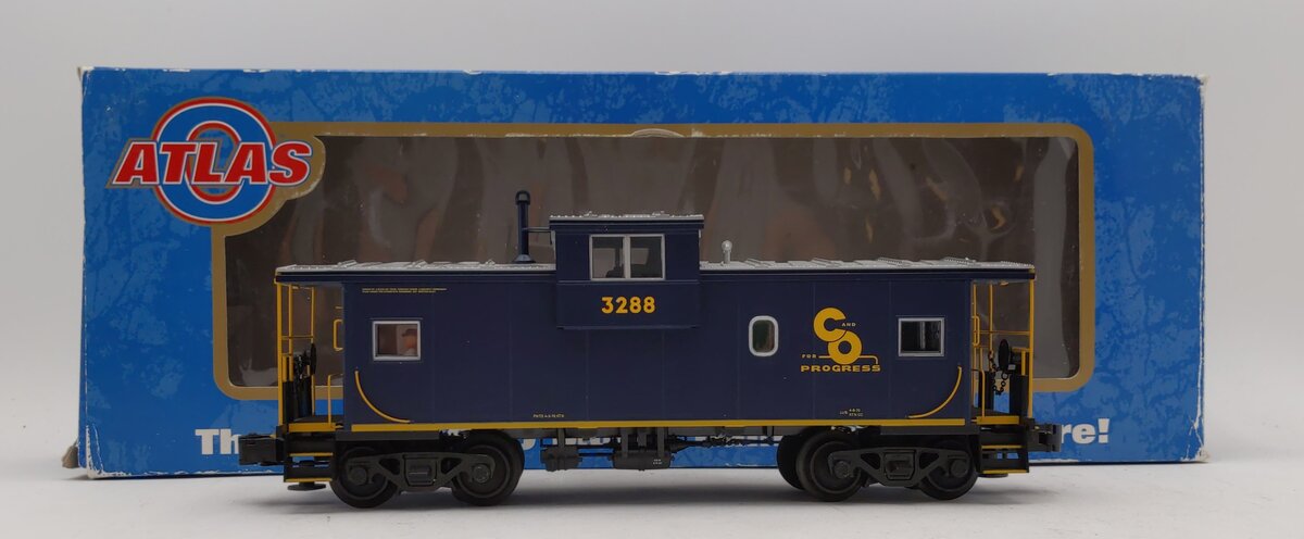 Atlas 6602-1 O Gauge Chesapeake & Ohio Extended Vision Caboose #3288 3-Rail NIB