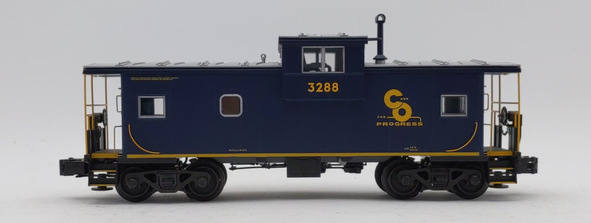 Atlas 6602-1 O Gauge Chesapeake & Ohio Extended Vision Caboose #3288 3-Rail NIB