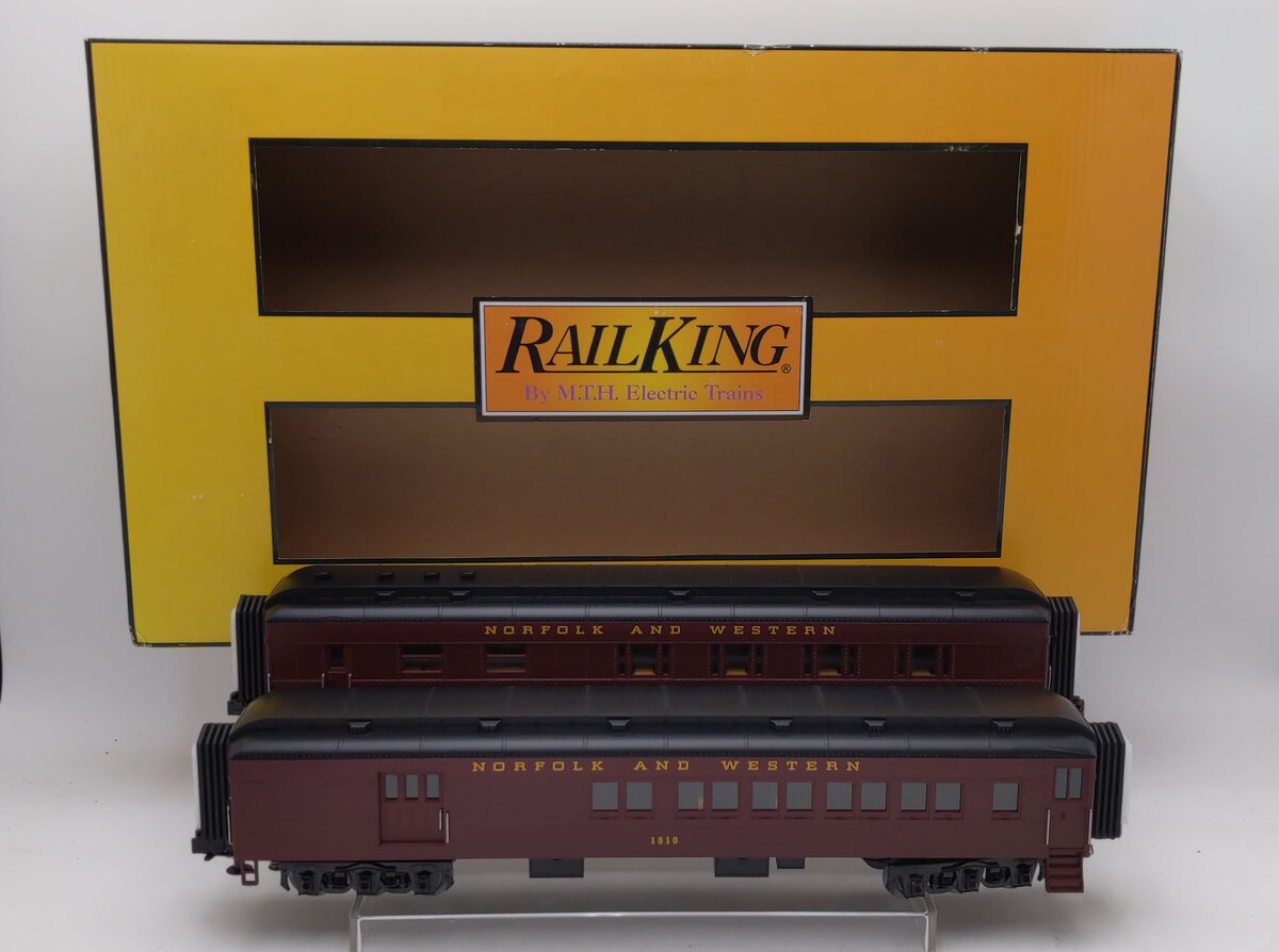 MTH 30-69222 O Norfolk & Western 60' Madison Combine/Diner Set (Set of 2)