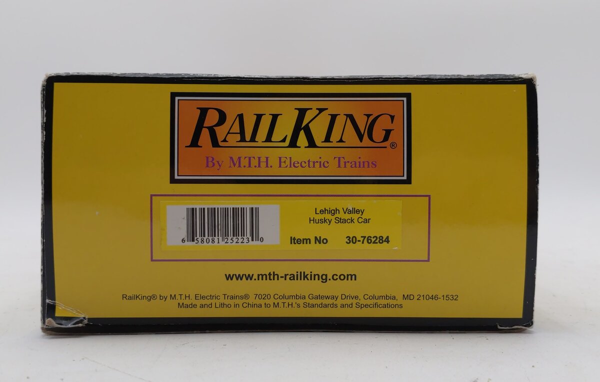 MTH 30-76284 O Gauge Lehigh Valley Husky Stack Car #289058