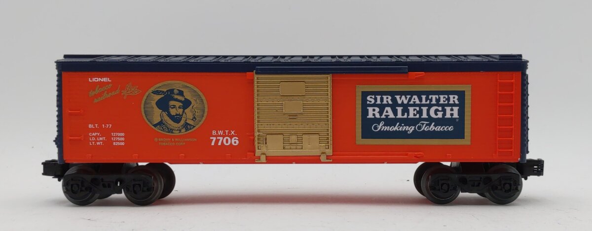 Lionel 6-7706 O Gauge Sir Walter Raleigh Billboard Boxcar EX/Box