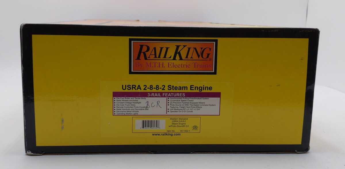 MTH 30-1322-1 O WM USRA 2-8-8-2 Steam Locomotive & Tender #925 w/PS2 EX/Box