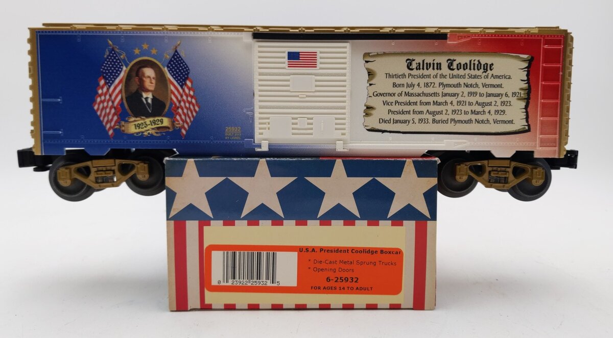 Lionel 6-25932 O Gauge USA President Calvin Coolidge Boxcar