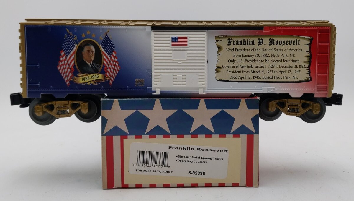 Lionel 6-82335 O Gauge Franklin D. Roosevelt Presidential Series Boxcar
