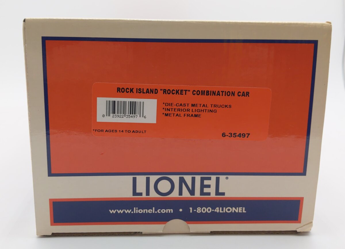 Lionel 6-35497 O Gauge Rock Island Non-Powered Combination Car #751