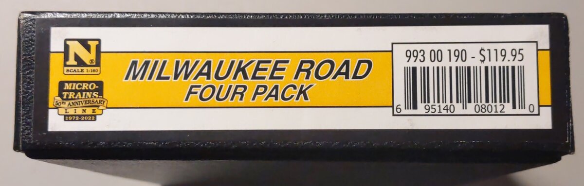 Micro-Trains 99300190 N Milwaukee Road 40' Gondola Runner Pack (Pack of 4)