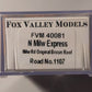 Fox Valley Models 40081 N 1935 Milwaukee Road Railway Express Agency Car #1107 LN/Box